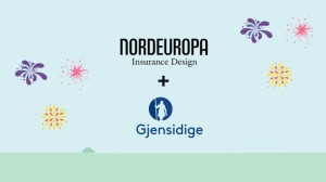 Nordeuropas logo och Gjensidiges logo