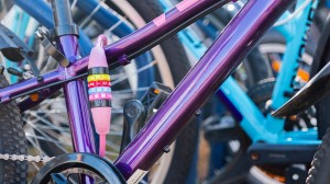 Cykel låst med cykellås