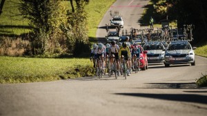 Tävlingscyklister på landsväg